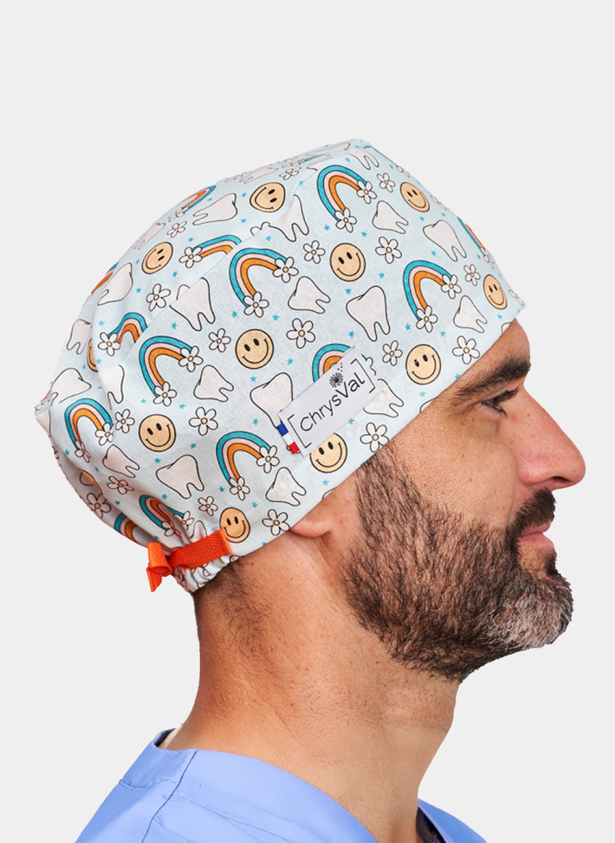 ChrysVal Long Hair Scrub Hat β Tooth in the Sky Men