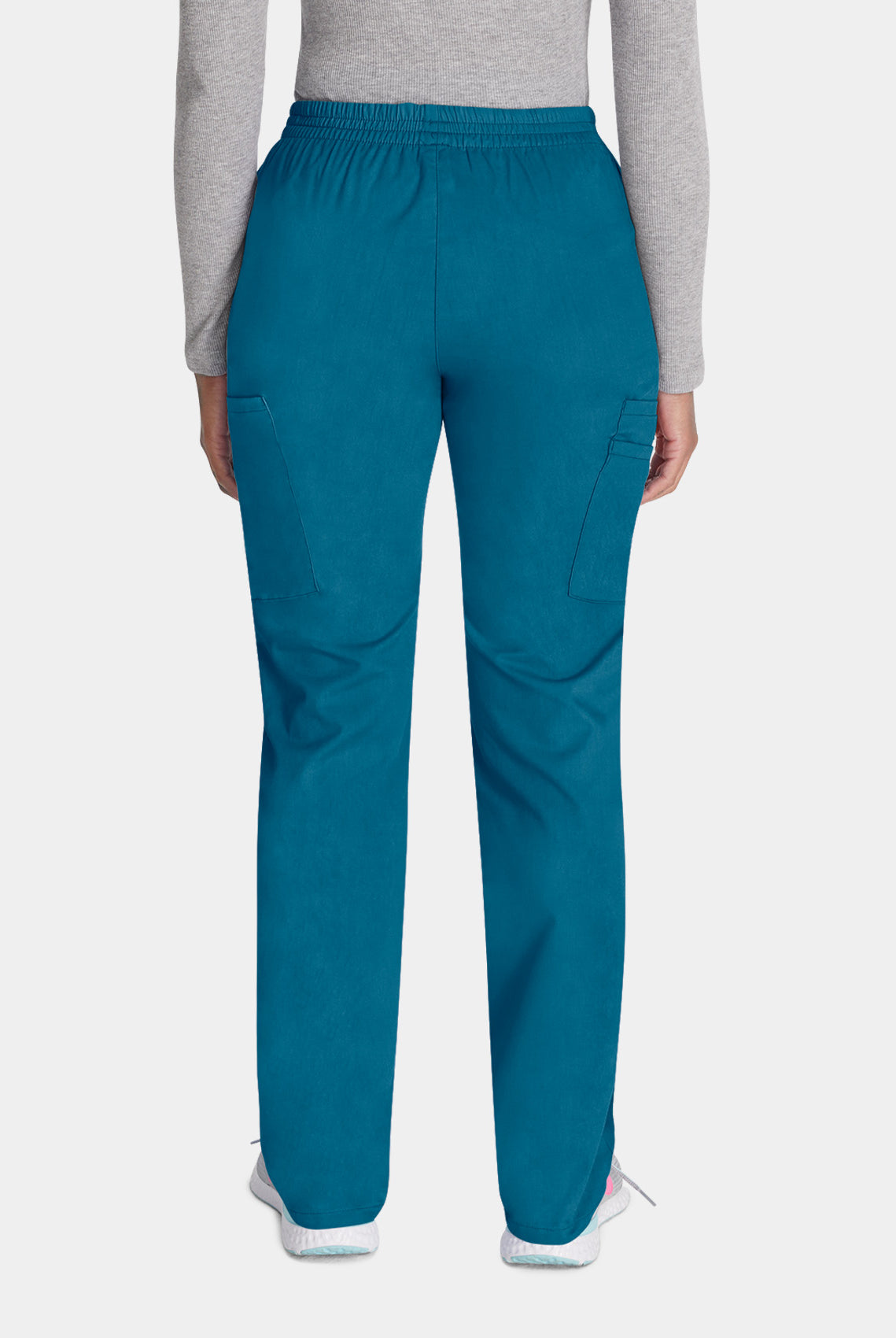 Dickies EDS Signature Ladies Natural Rise Tapered Leg Pull-on Scrub Trousers 86106-Caribbean-Back