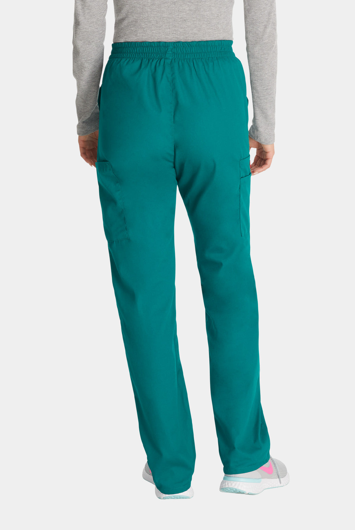 Dickies EDS Signature Ladies Natural Rise Tapered Leg Pull-on Scrub Trousers 86106-Hunter-Back