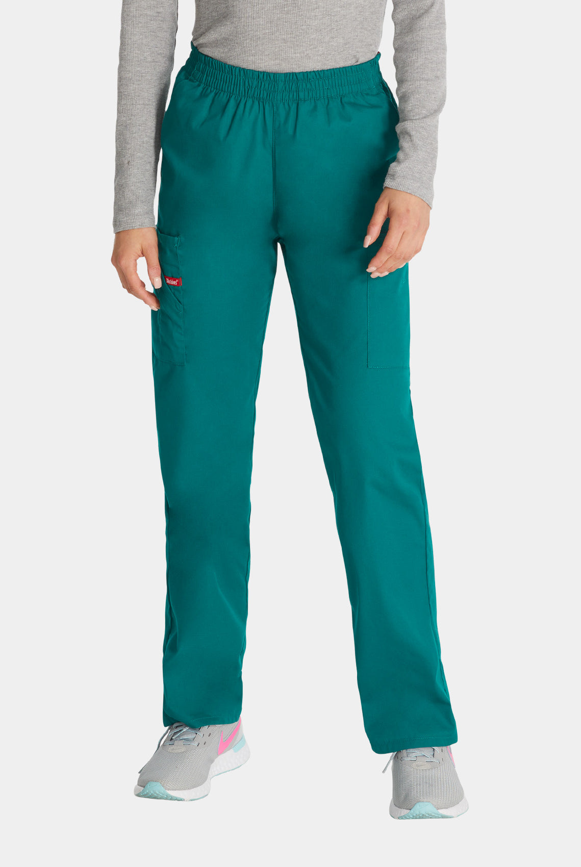 Dickies EDS Signature Ladies Natural Rise Tapered Leg Pull-on Scrub Trousers 86106-Hunter