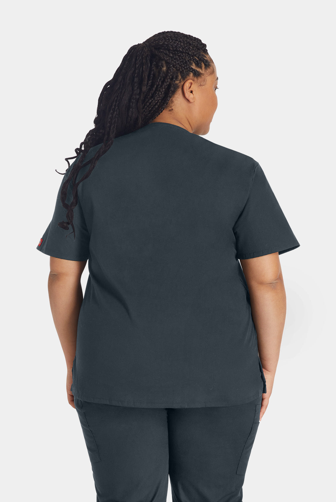 Dickies EDS Signature V-Neck Scrub Top DKE86706-Pewter-Back