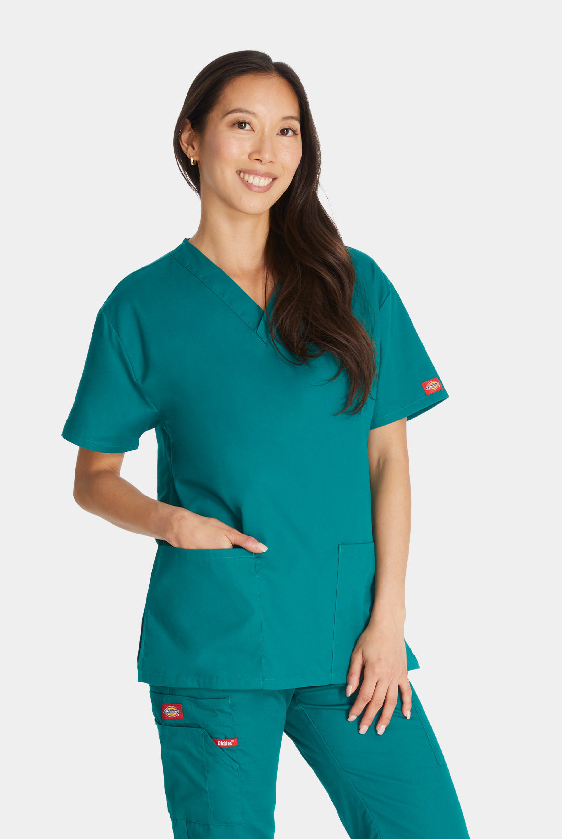Dickies EDS Signature V-Neck Scrub Top DKE86706-Hunter