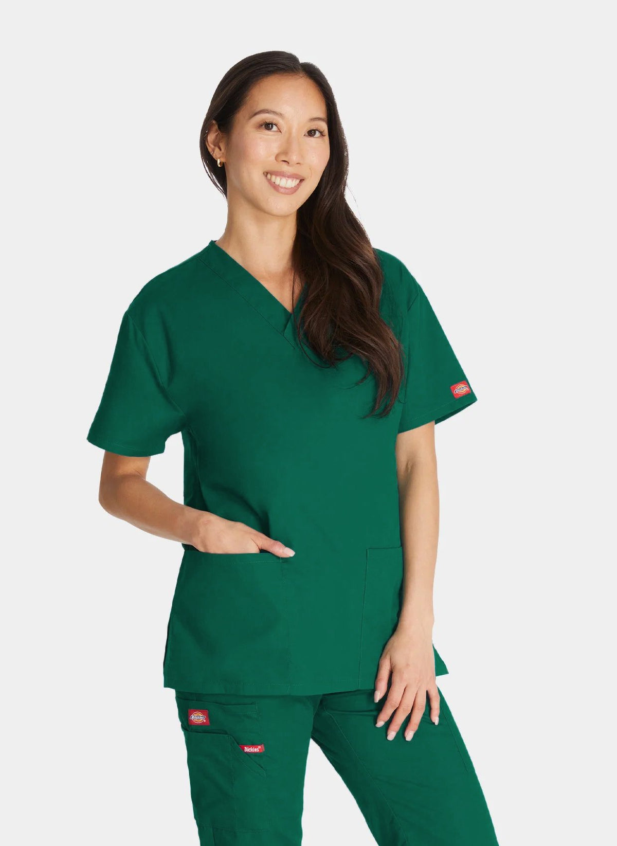 Dickies EDS Signature V-Neck Scrub Top DKE86706-Hunter