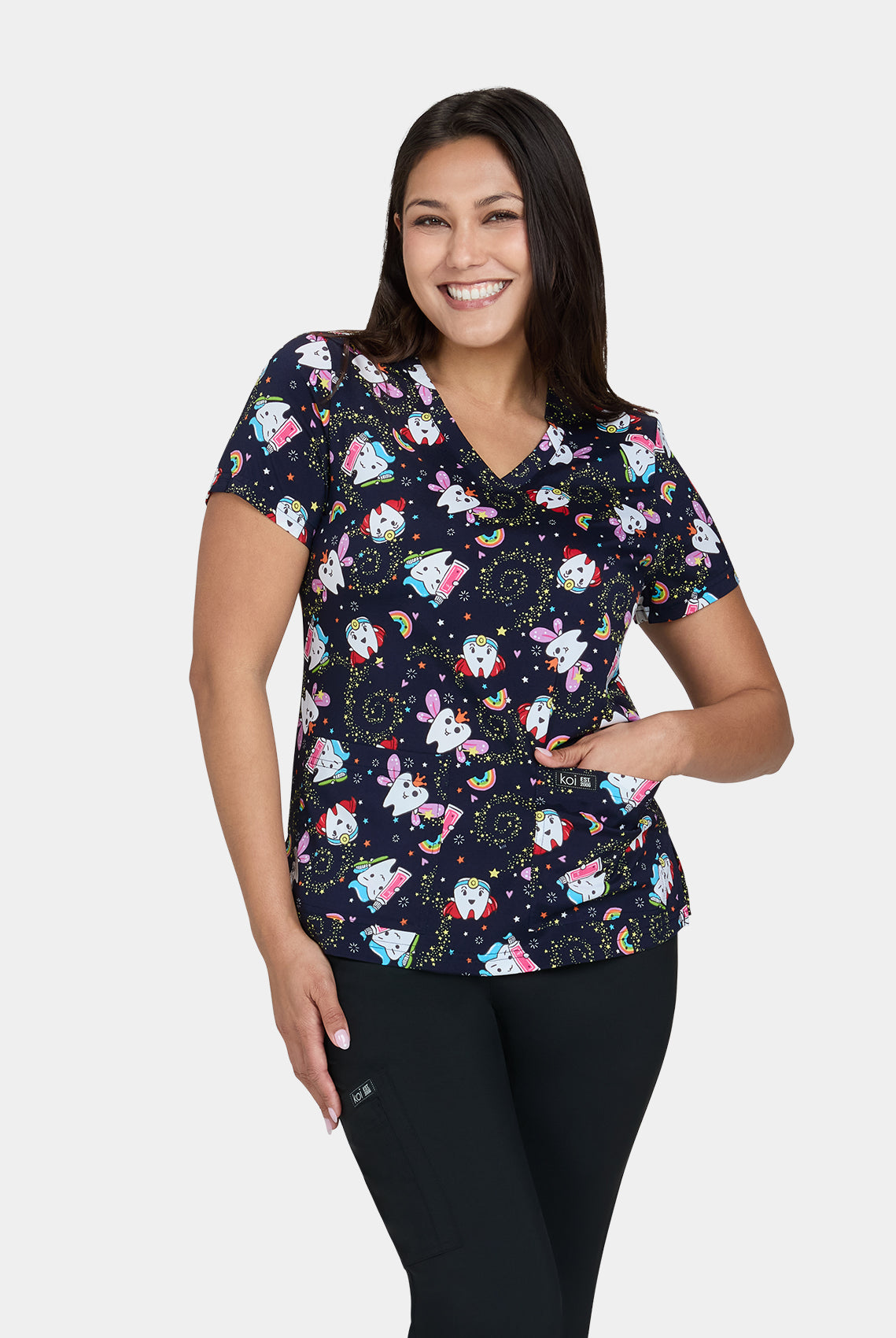 Koi Basics Leslie Scrub Top - Toothie