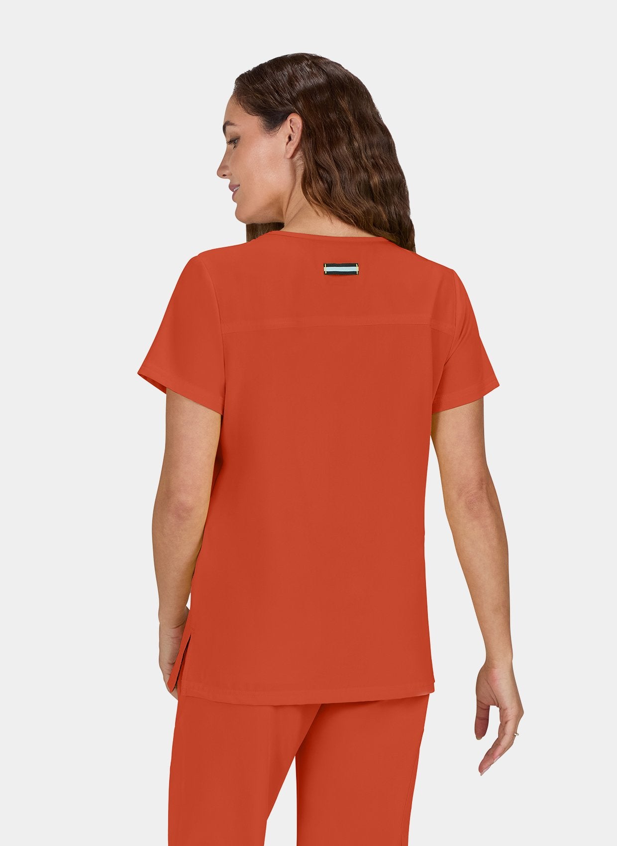 Koi Next Gen Hustle And Heart Scrub Top Burnt Umber Women's back