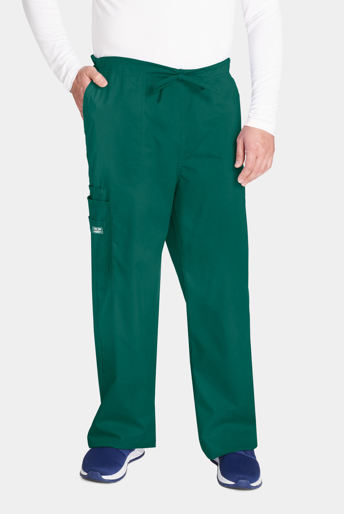 Cherokee Core Stretch Unisex Drawstring Cargo Scrub Trousers WWE4043-Hunter