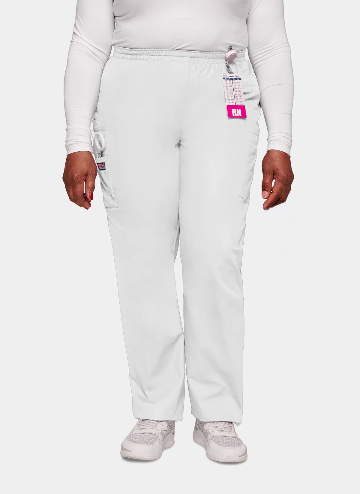 Cherokee Unisex Elasticated Scrub Trousers-White