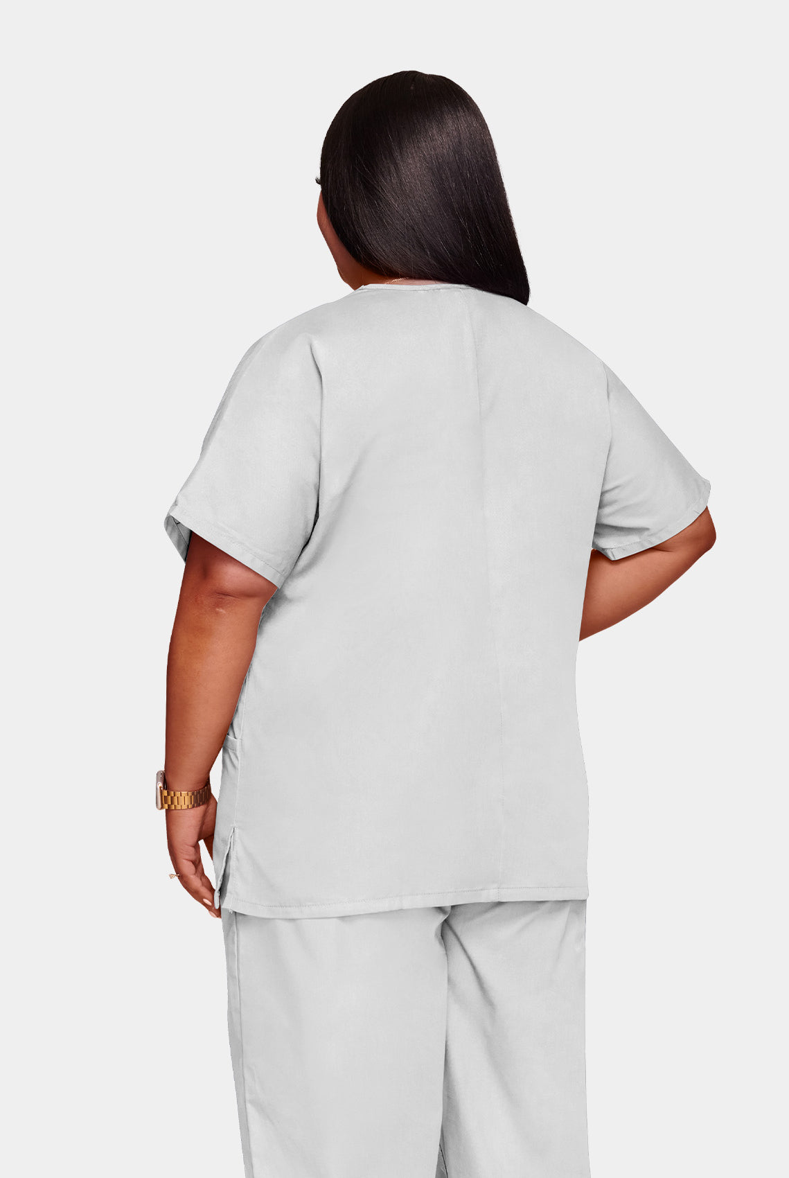 Cherokee Unisex Scrub Top - White - Back