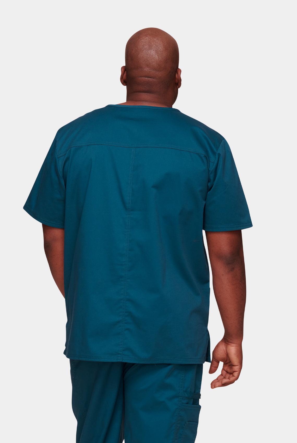 Cherokee Core Stretch Unisex V-Neck Scrub Top WWE4725-Caribbean-Back