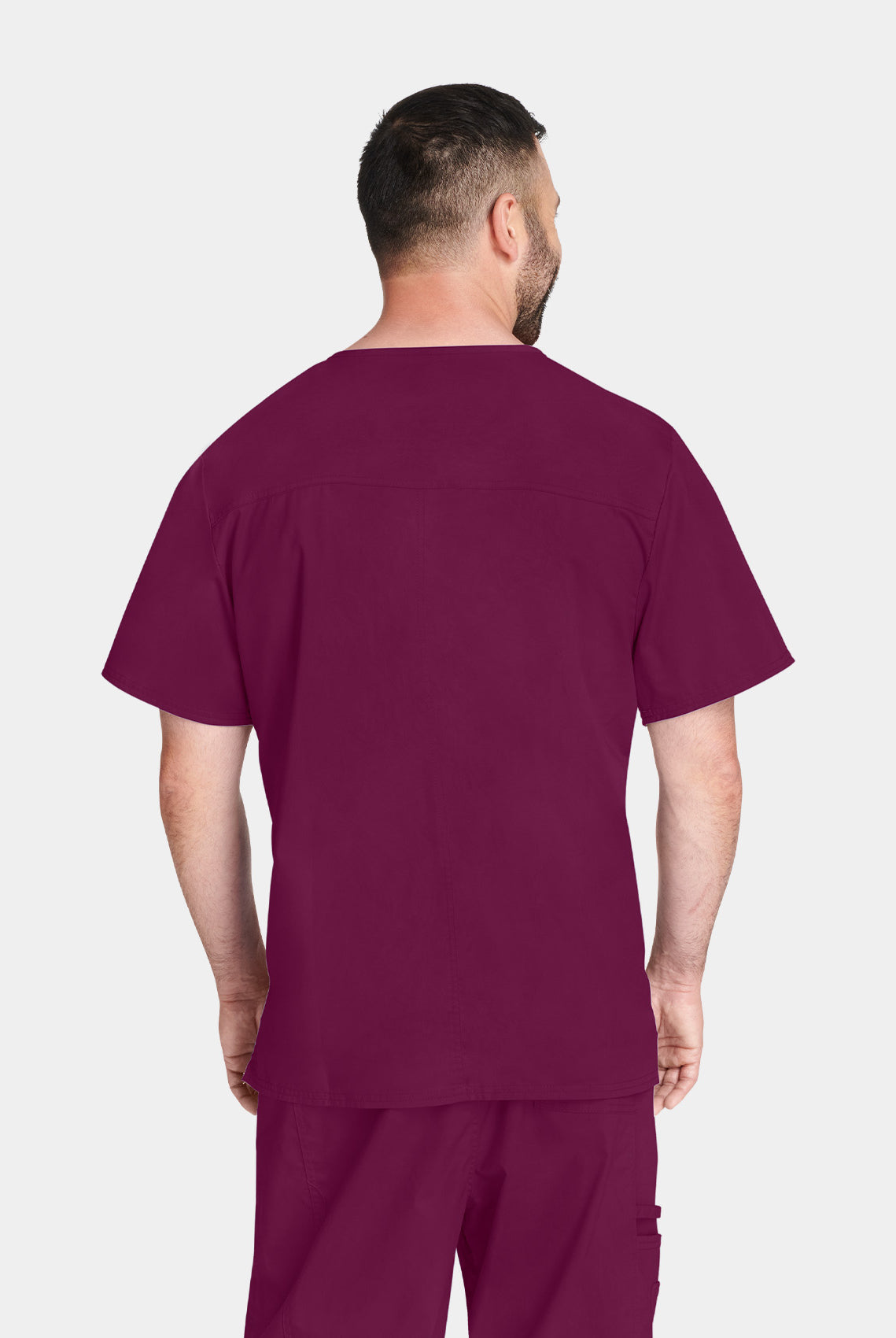 Cherokee Core Stretch Unisex V-Neck Scrub Top WWE4725_Wine-Back