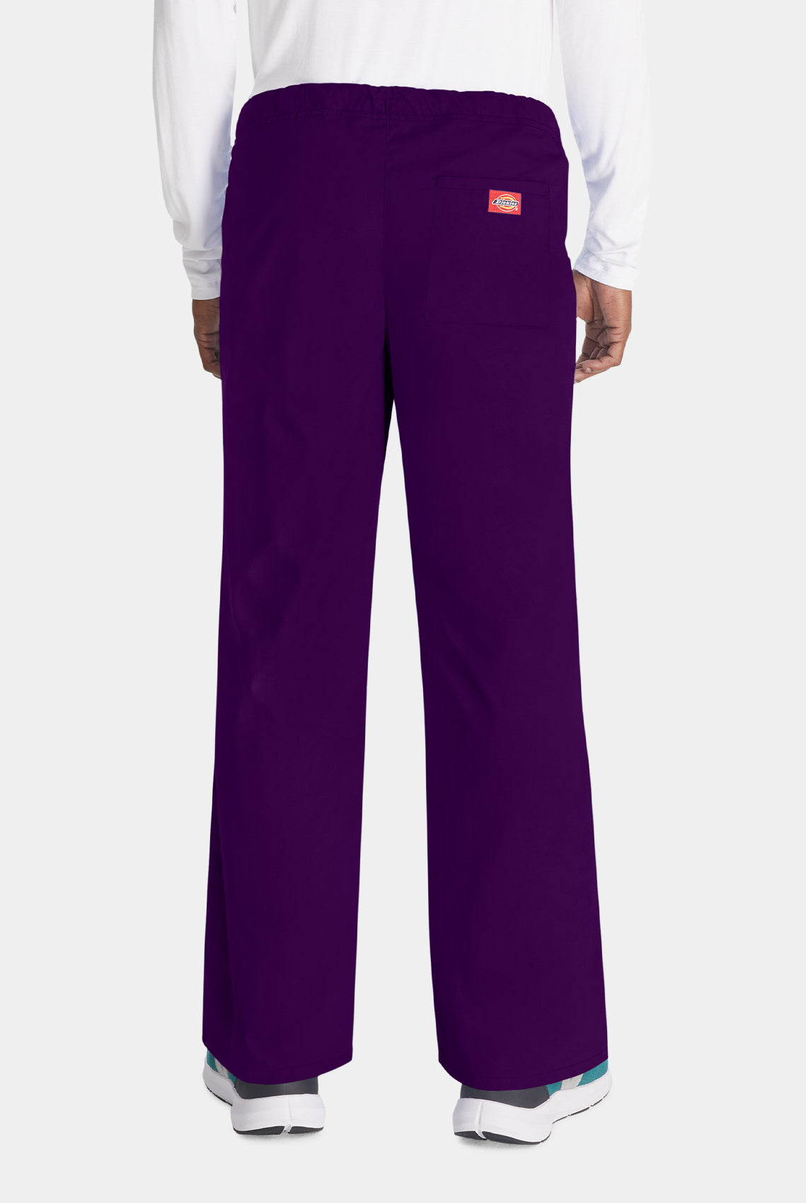 Dickies EDS Signature Unisex Drawstring Scrub Trousers 83006-Eggplant-Back