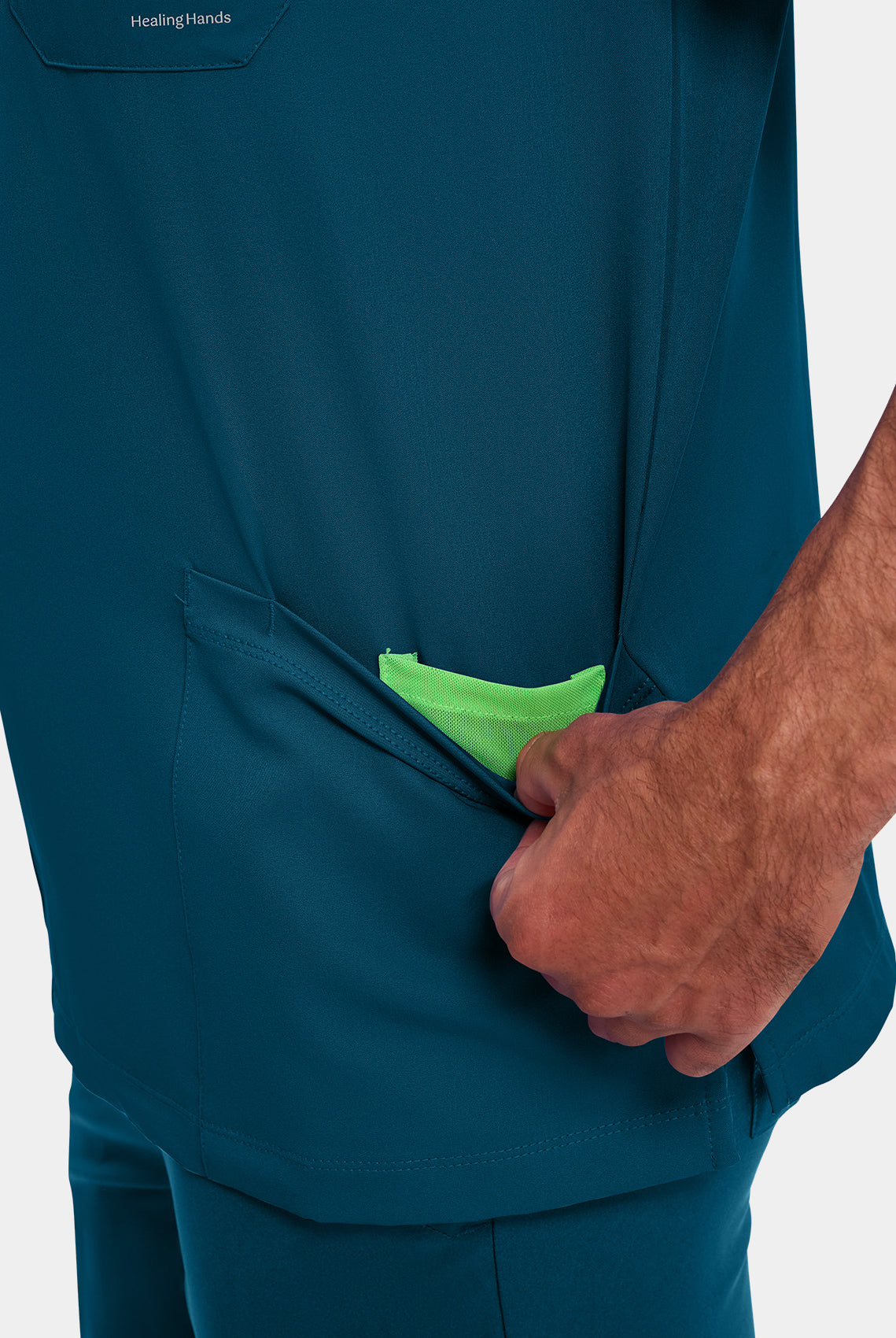 Healing Hands Mathew Scrub Top - Caribbean