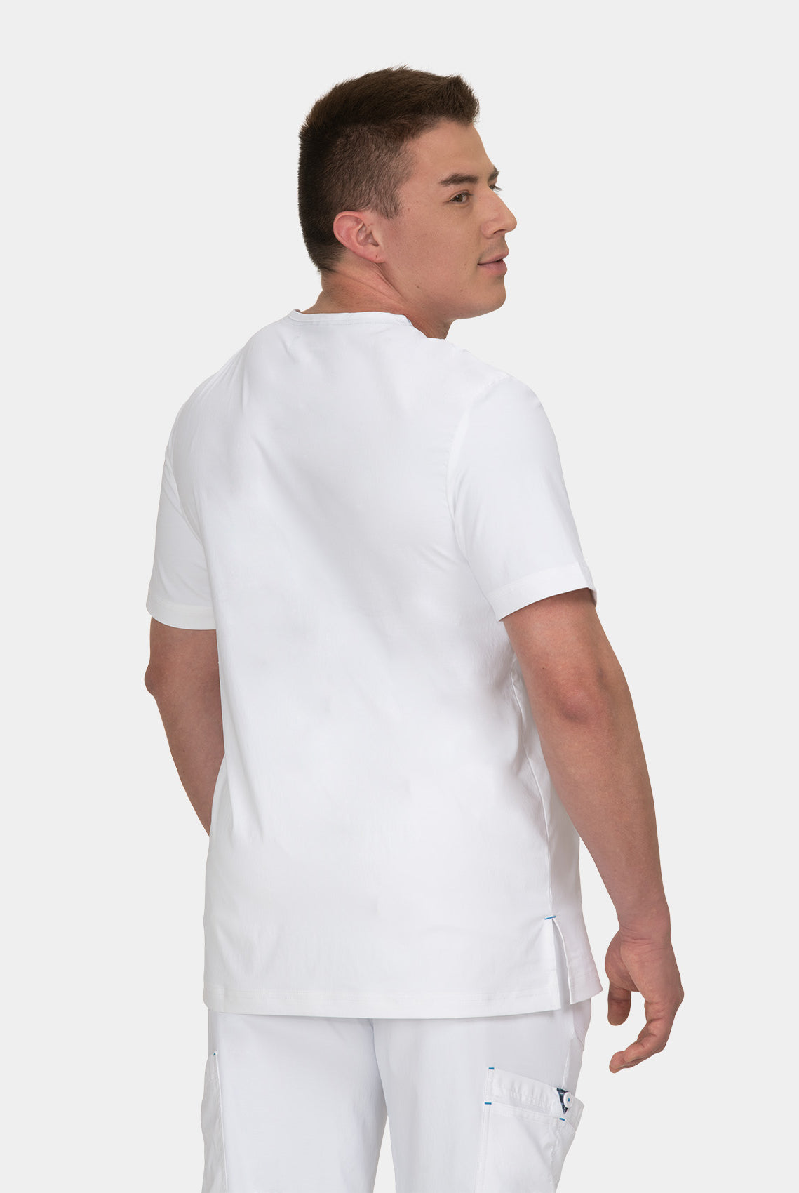 Koi Basics Bryan Scrub Top - White - Back