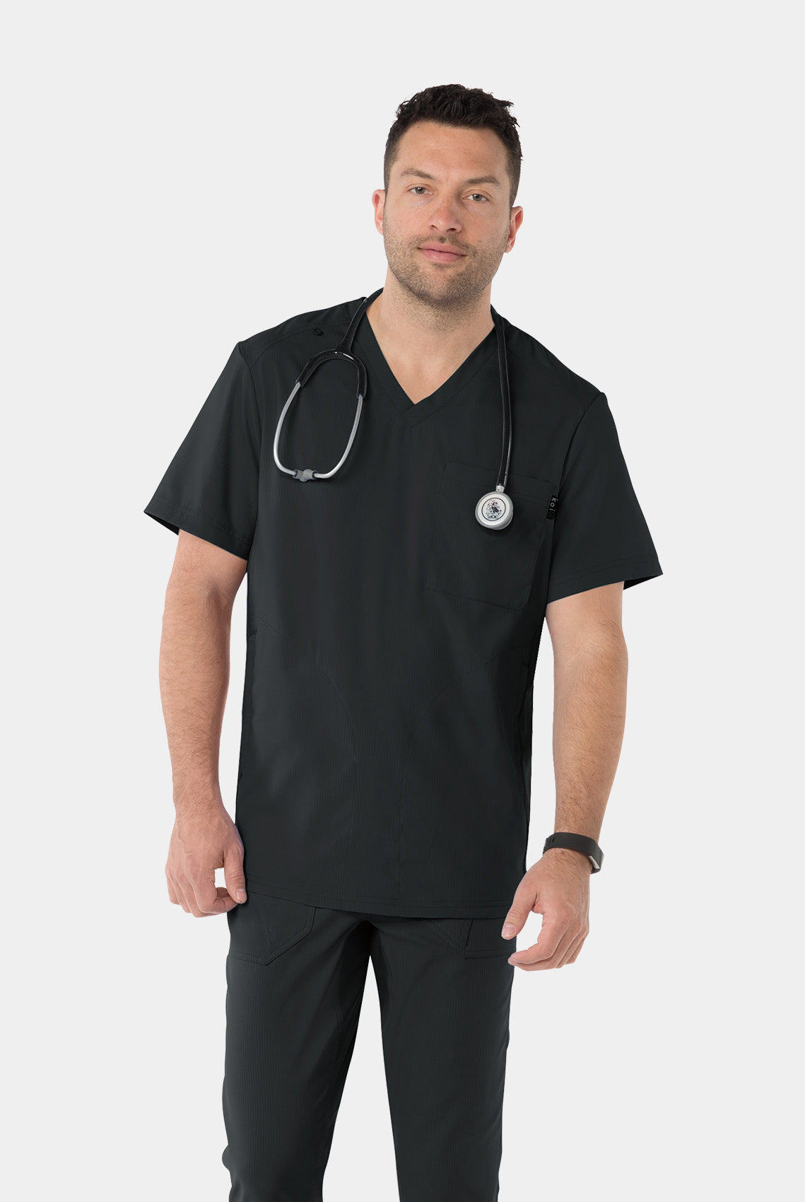 Koi Lite Force Scrub Top - Black