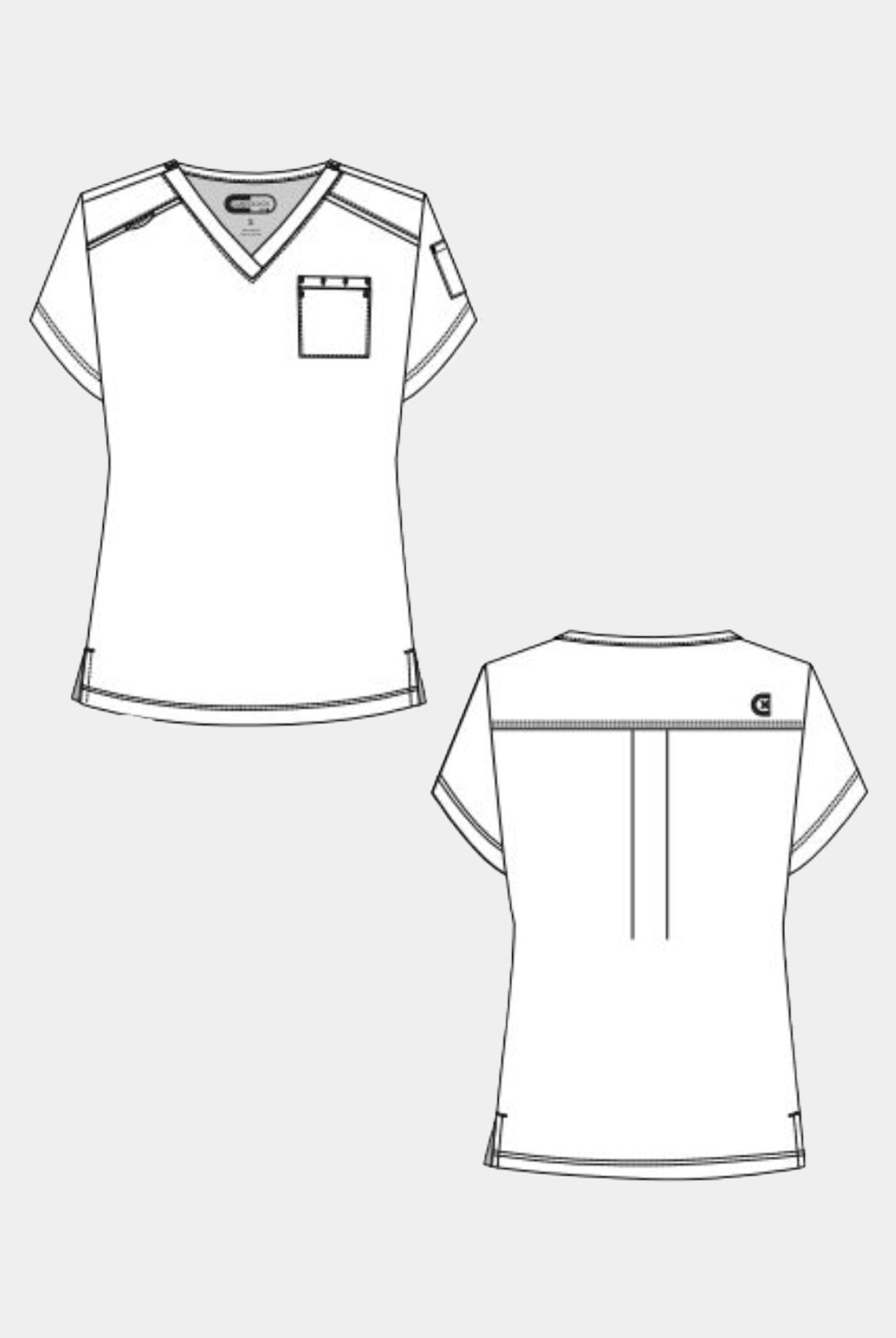 mens scrub top koi cureology arthro sketch