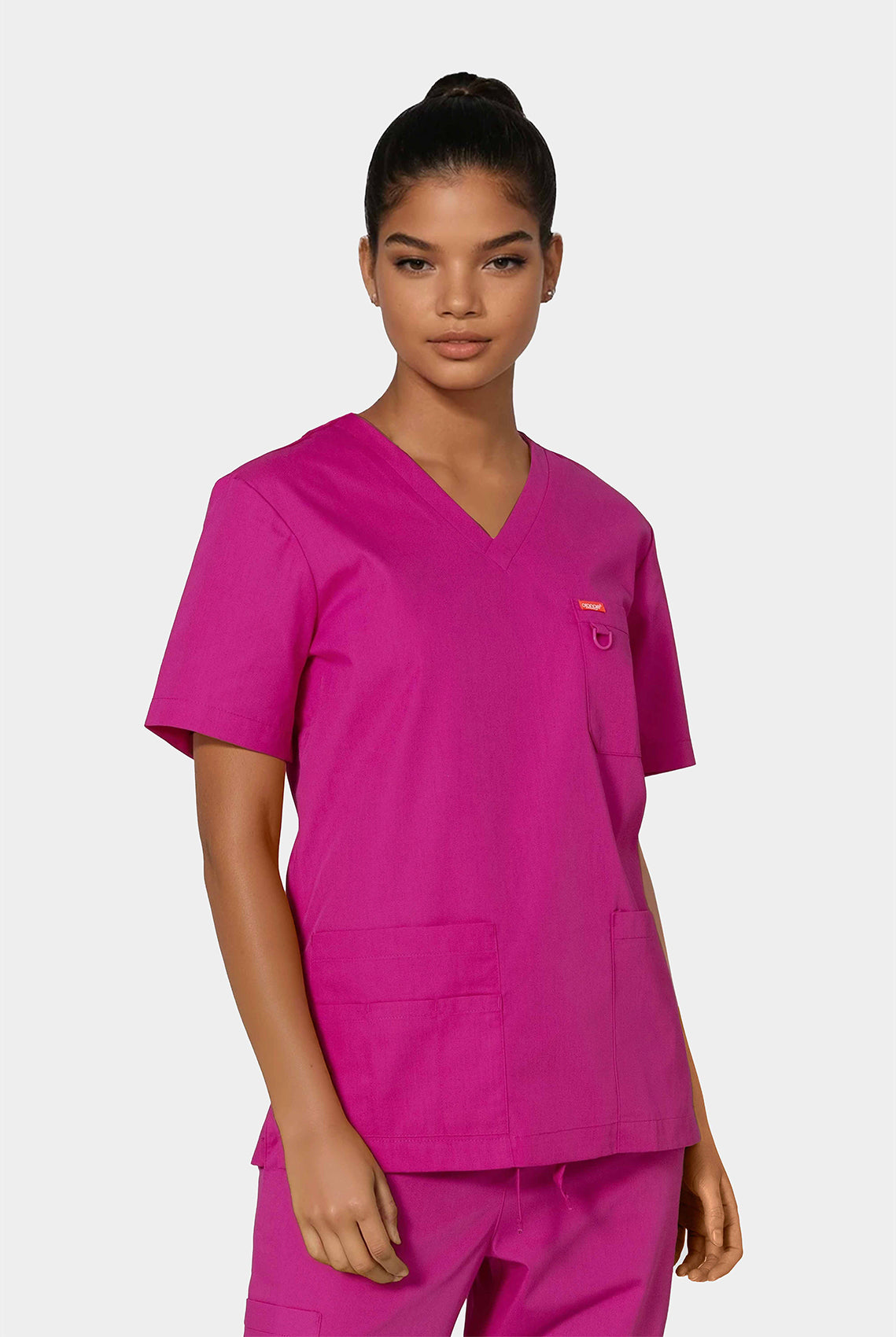 Orange Standard Balboa Scrub top Fierce Fuchsia