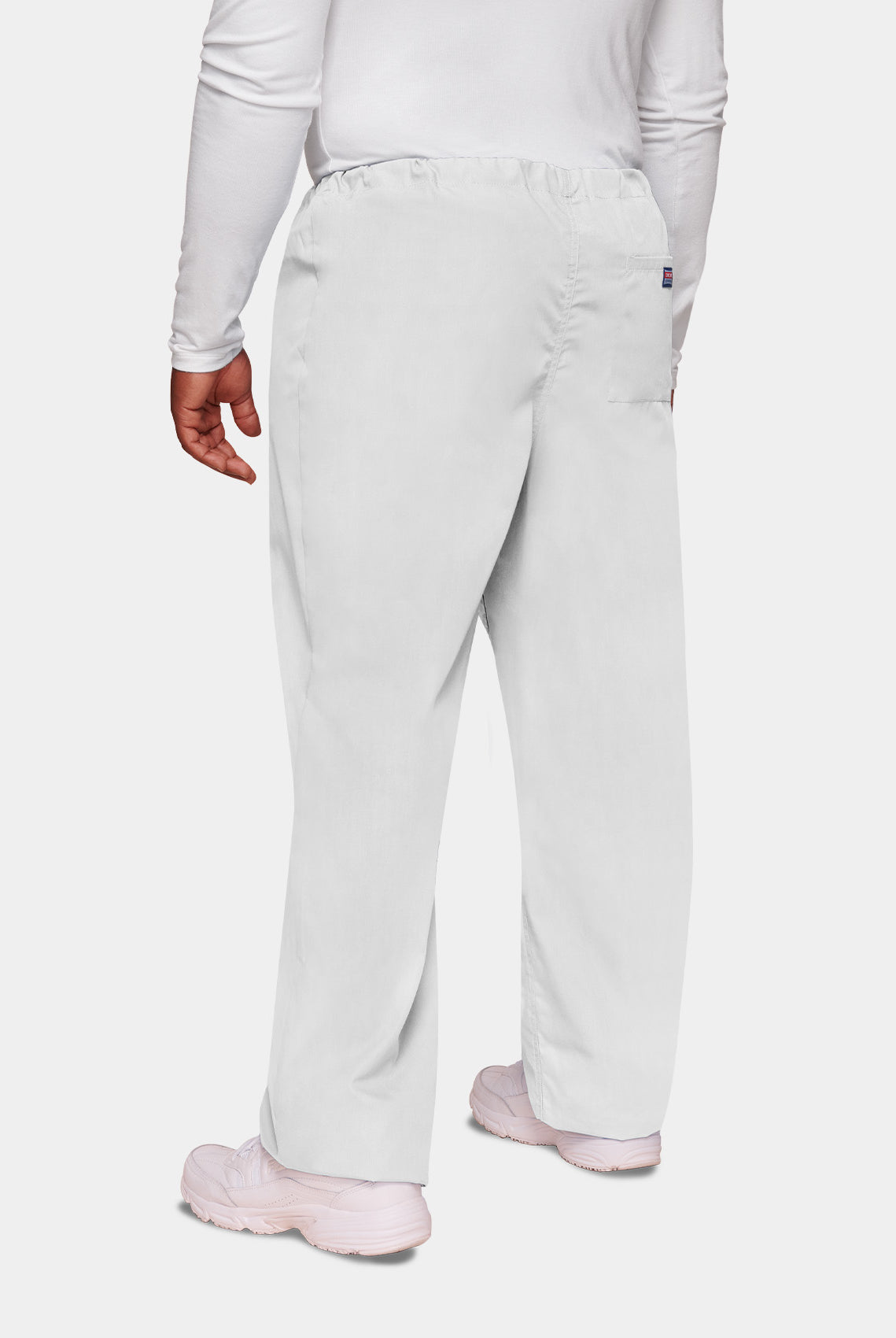 Cherokee Unisex Drawstring Scrub Trousers-White-Back