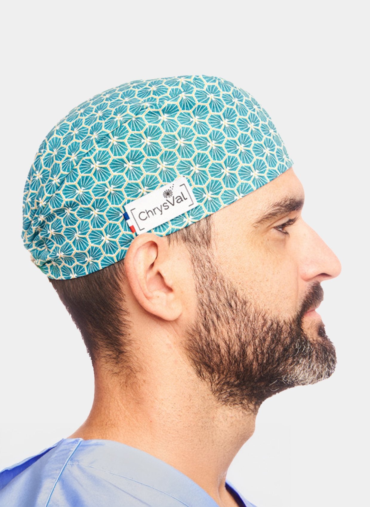 unisex chrysval scrub cap turquoise clover