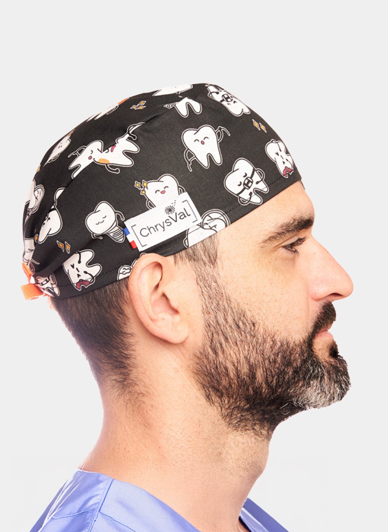 ChrysVal Short Hair Scrub Hat - Tooth or Dare