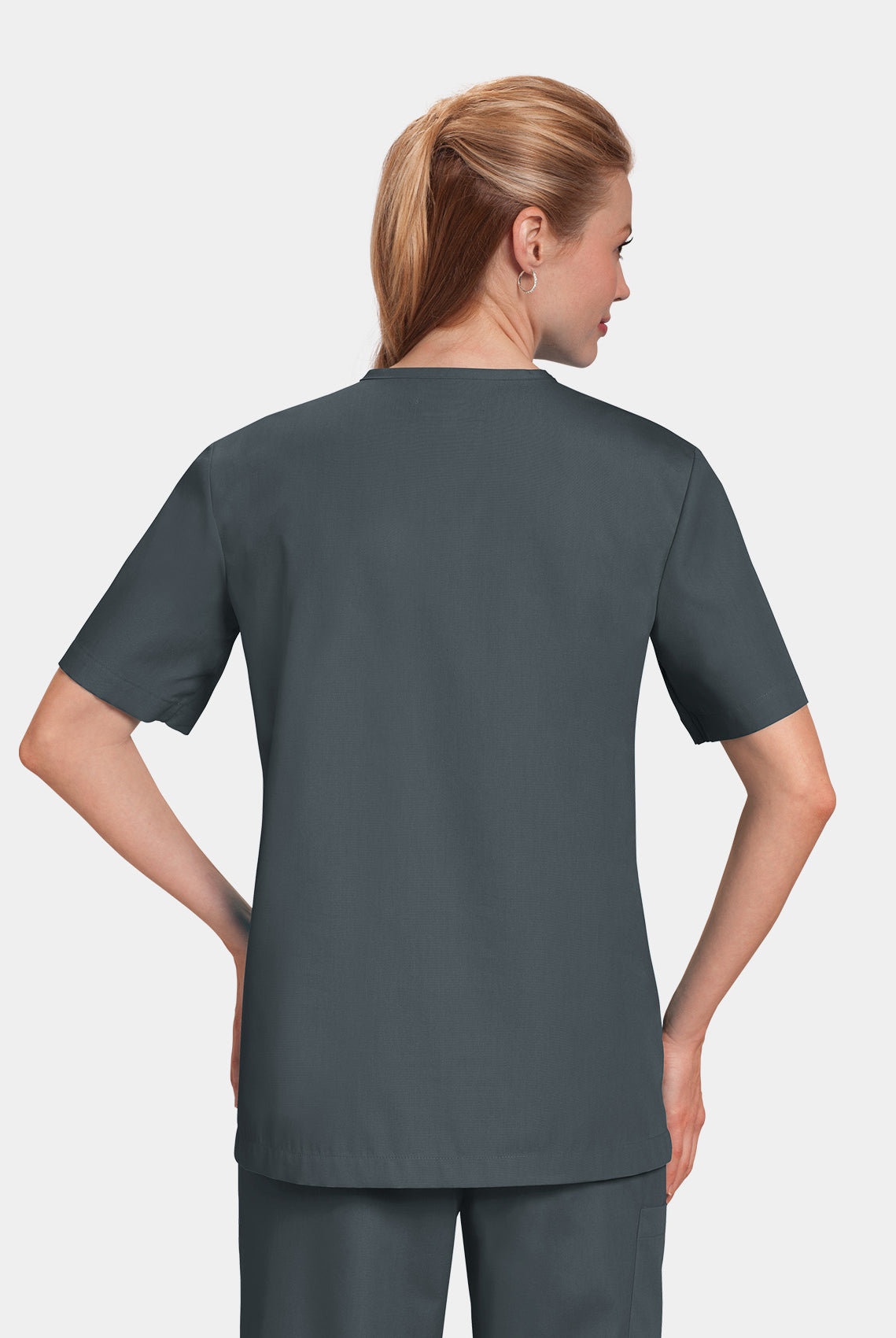 Orange Standard Balboa Scrub Top - Charcoal - back