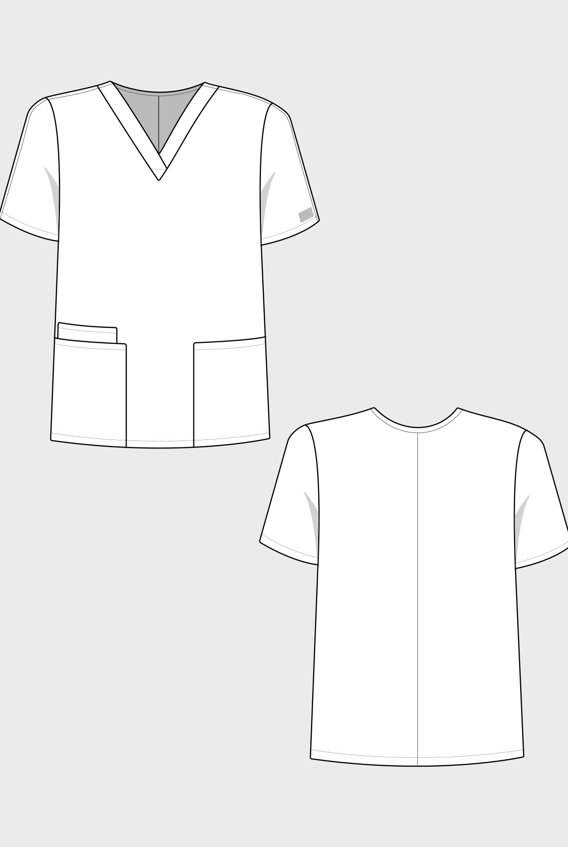 unisex-scrub-top-cherokee-originals-4700-sketch