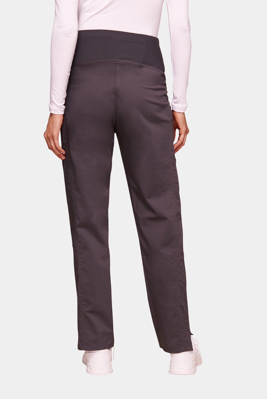 Cherokee WW Revolution Maternity Straight Leg Scrub Trousers WWE155-Pewter-Back