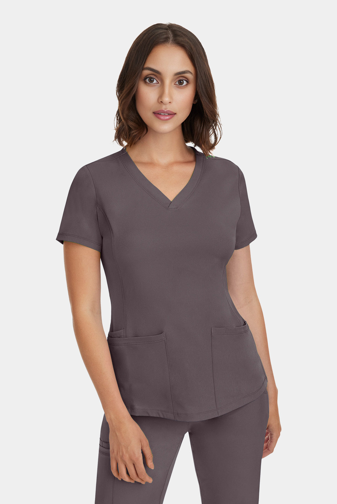 Healing Hands Monica Scrub Top - Pewter