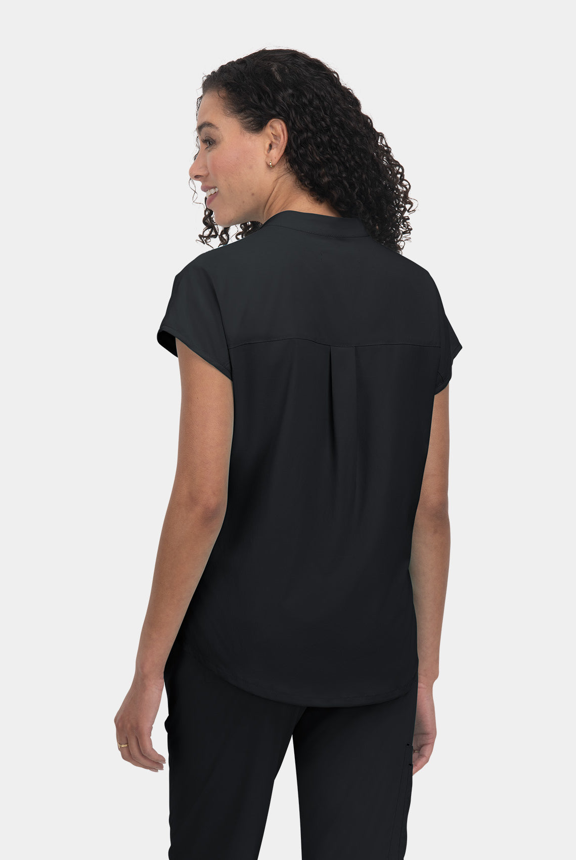 Koi Basics Ari Scrub Top - Black - Back