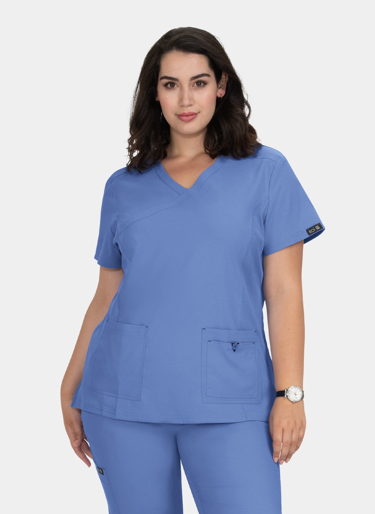 Koi Basics Katie Scrub Top - True Ceil