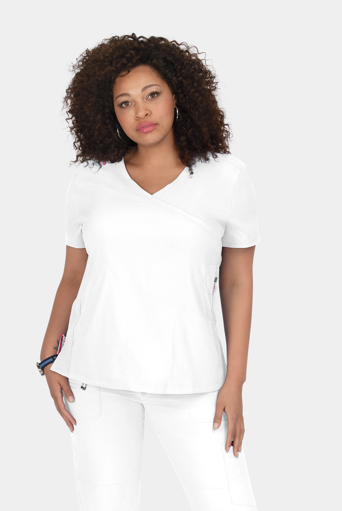 Koi Lite Philosophy Scrub Top - White