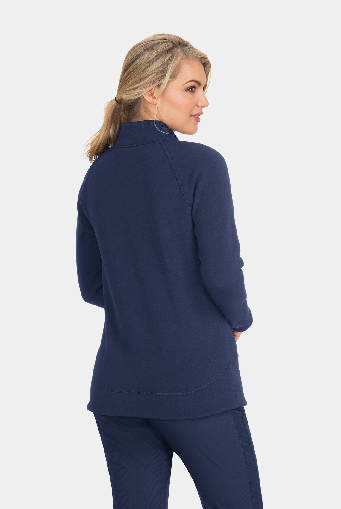 Koi Lite Wellness Scrub Jacket - Navy - Back