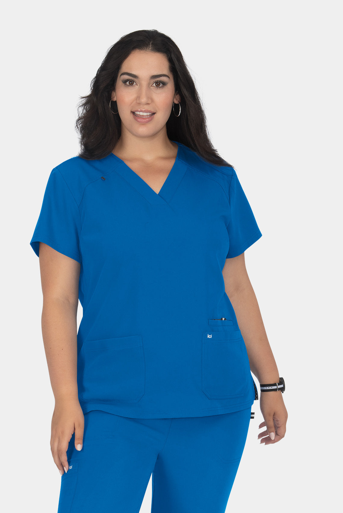 Koi Next Gen Hustle And Heart Scrub Top- Royal