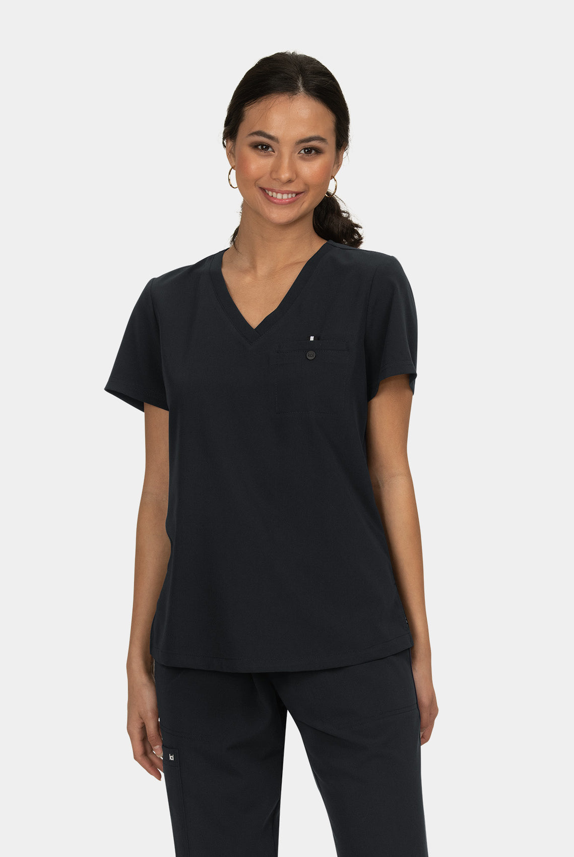 Koi Next Gen Ready To Work Scrub Top- Black