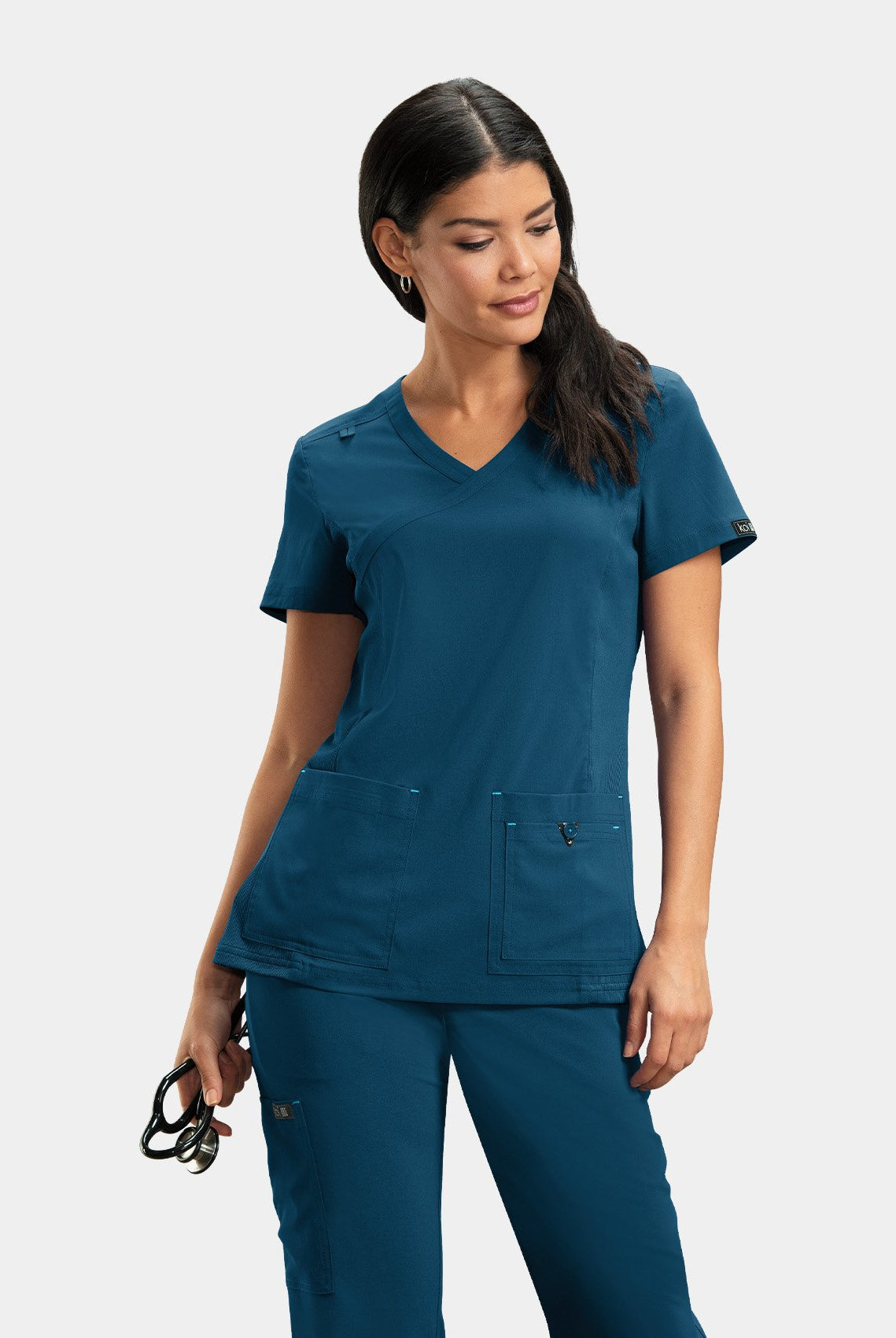 Koi Basics Katie Scrub Top - Caribbean