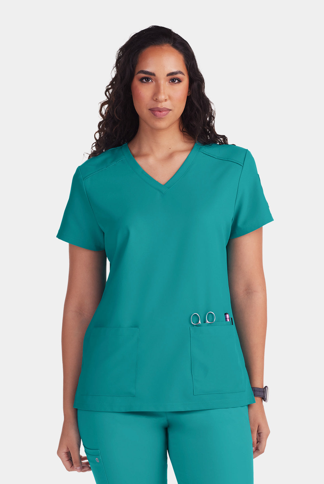 Koi Cureology Cardi Scrub Top - Teal