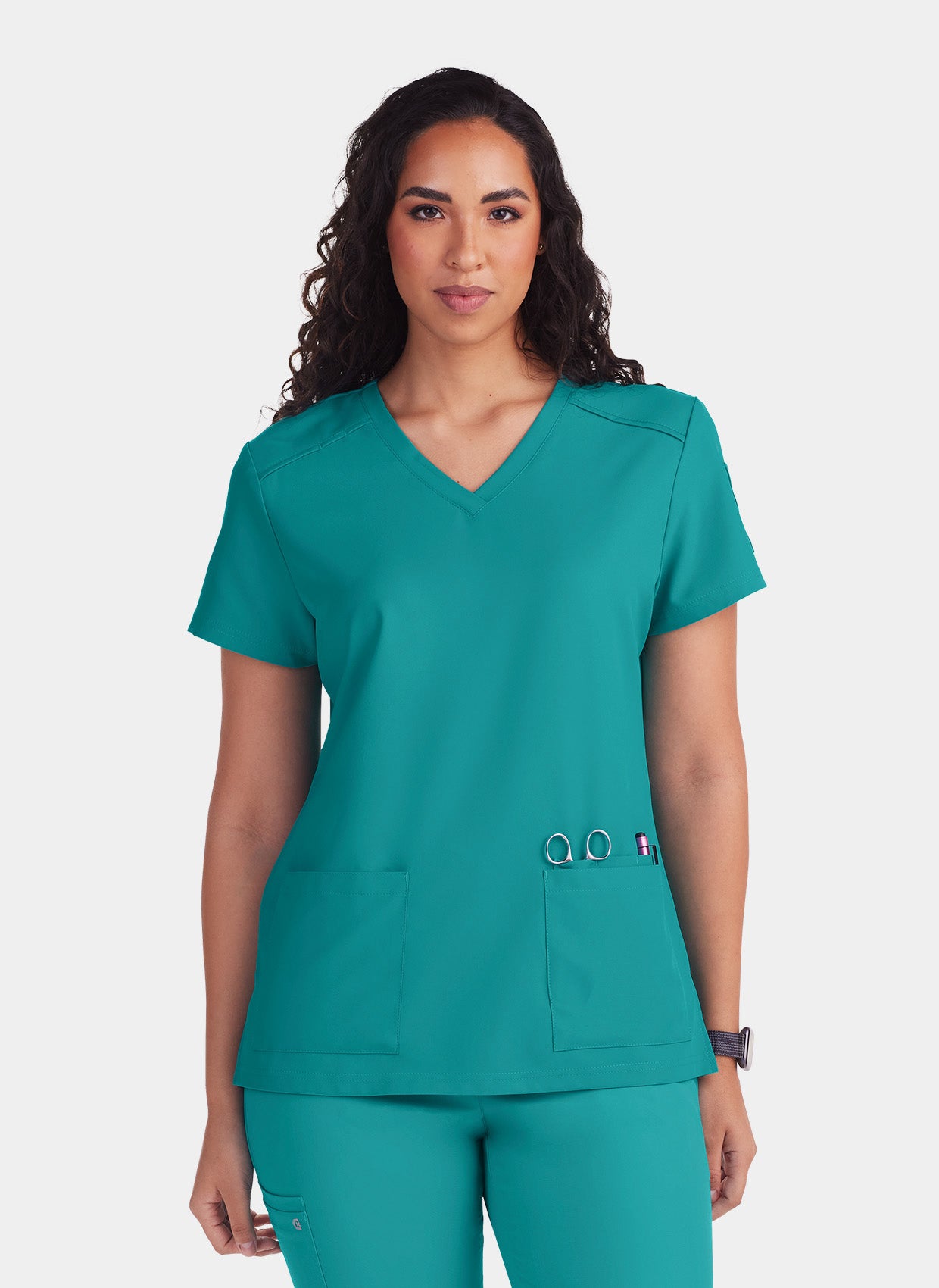 Koi Cureology Cardi Scrub Top - Teal