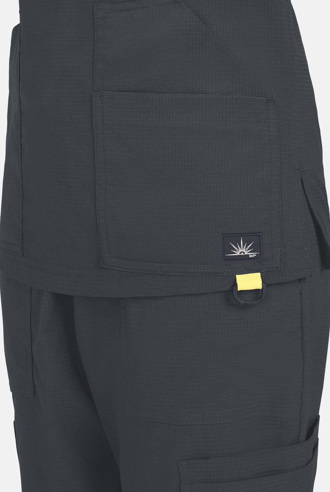 Koi Solis Sari Scrub Top - Charcoal