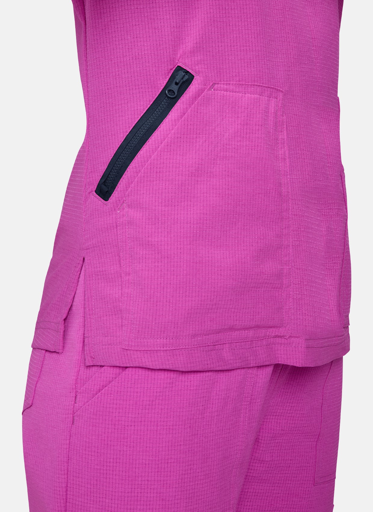 Koi Solis Sari Scrub Top - Hibiscus Pink