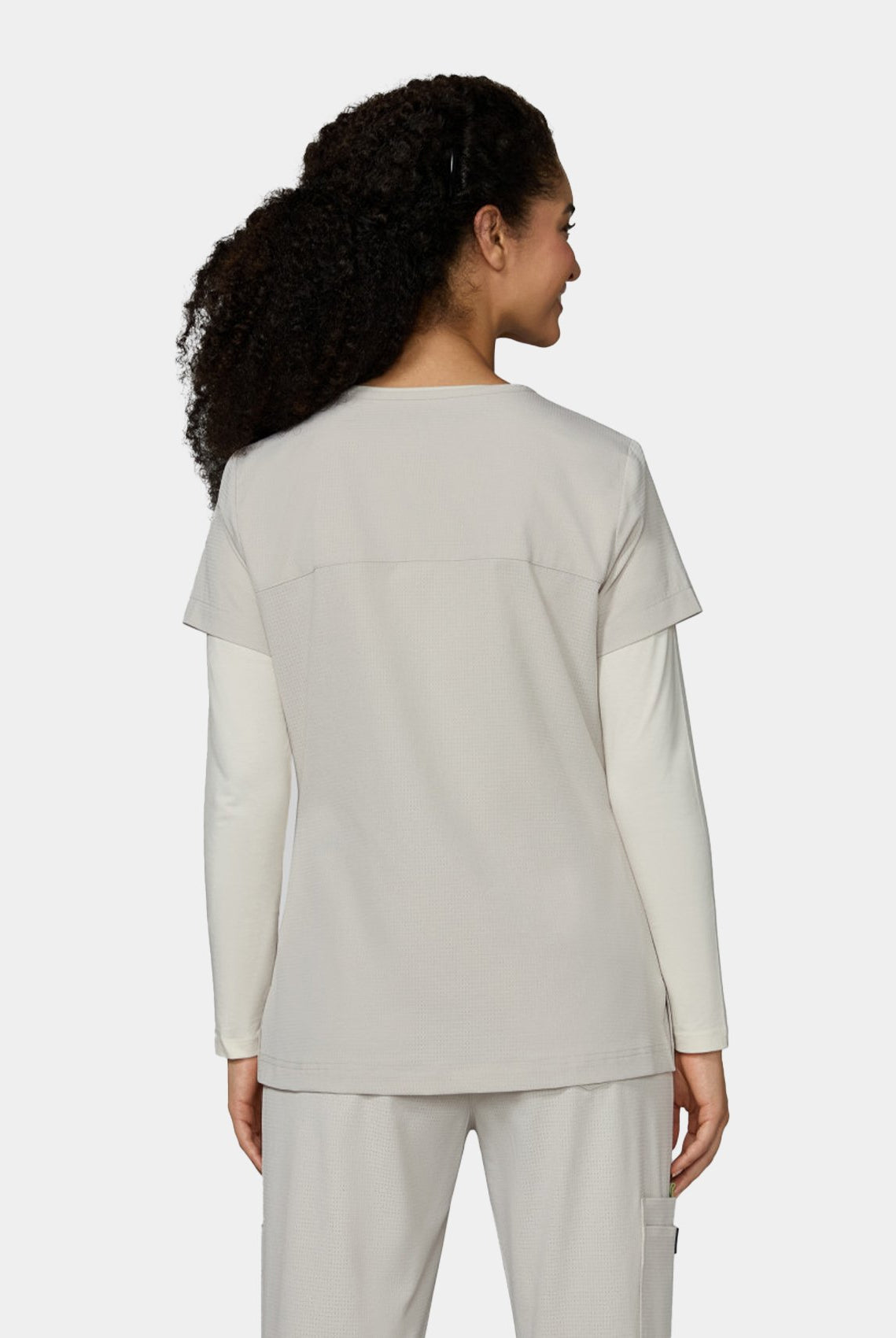 Women's Koi Solis Sari Scrub Top in Bone