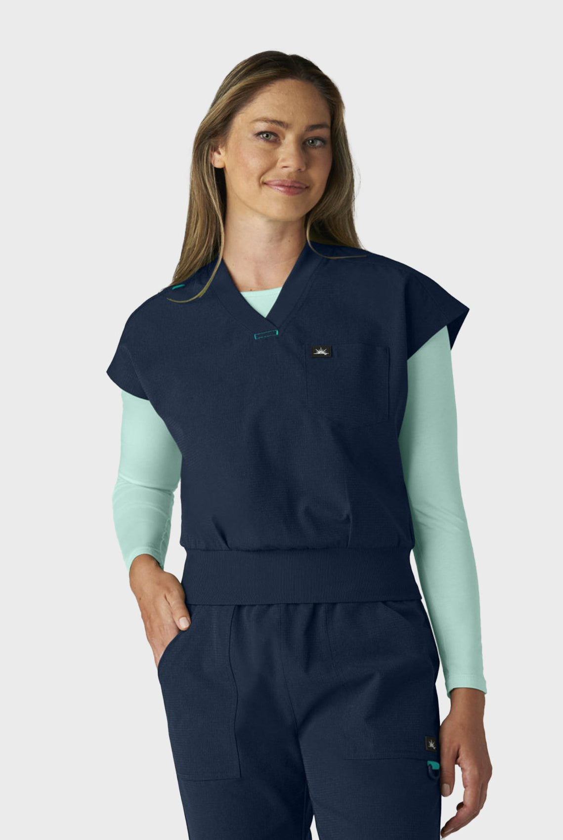 womens-scrub-top-koi-solis-trinity-navy