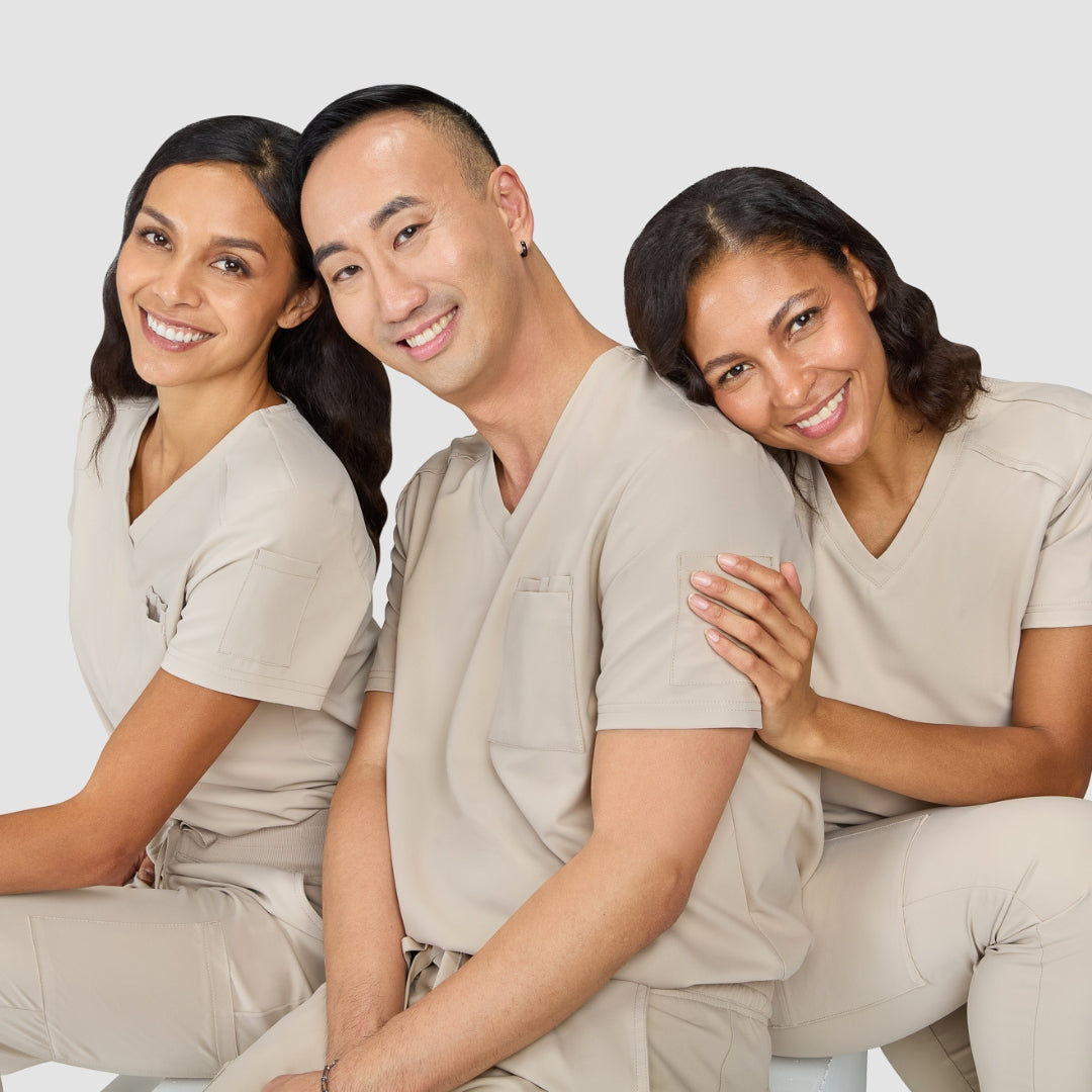 Beige scrubs