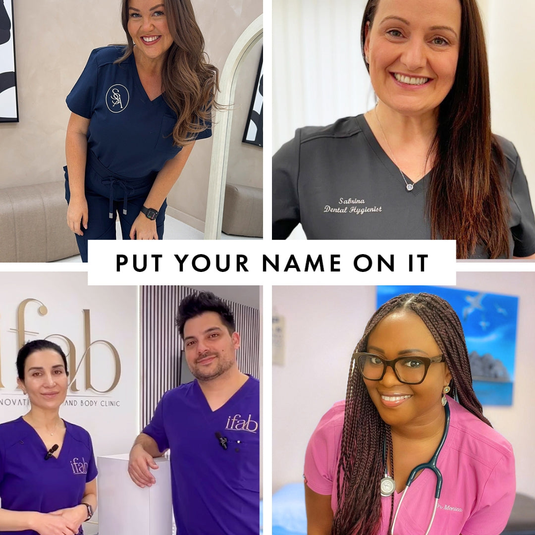 Scrub embroidery options