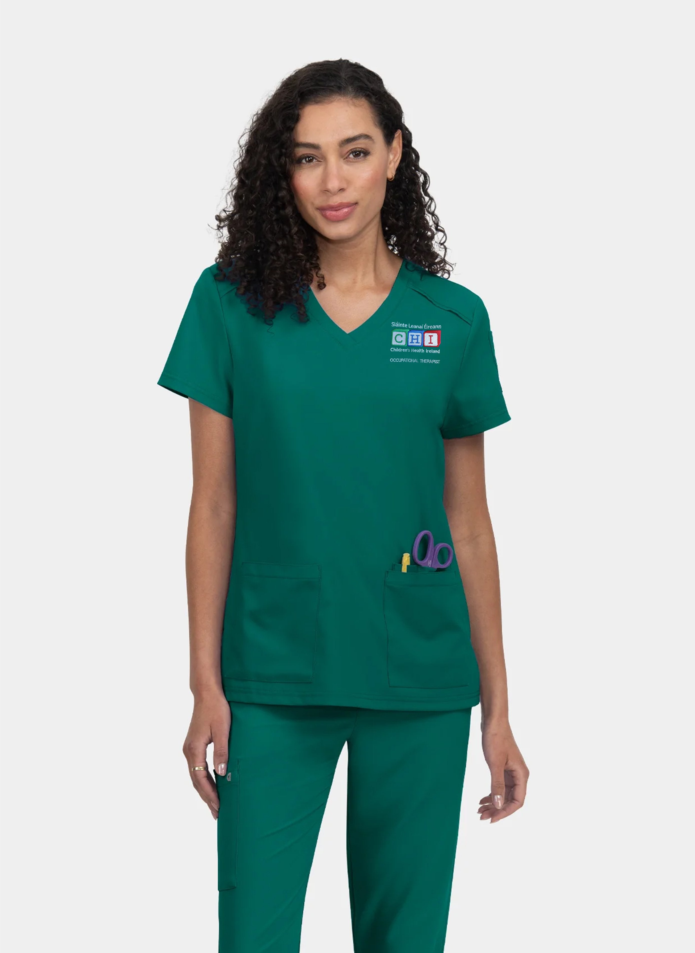 CHI Occupational Therapist - Koi Cureology Cardi Scrub Top