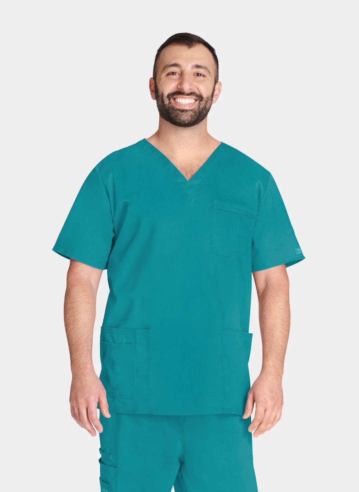 Cherokee Core Stretch Unisex V-Neck Scrub Top WWE4725 Teal