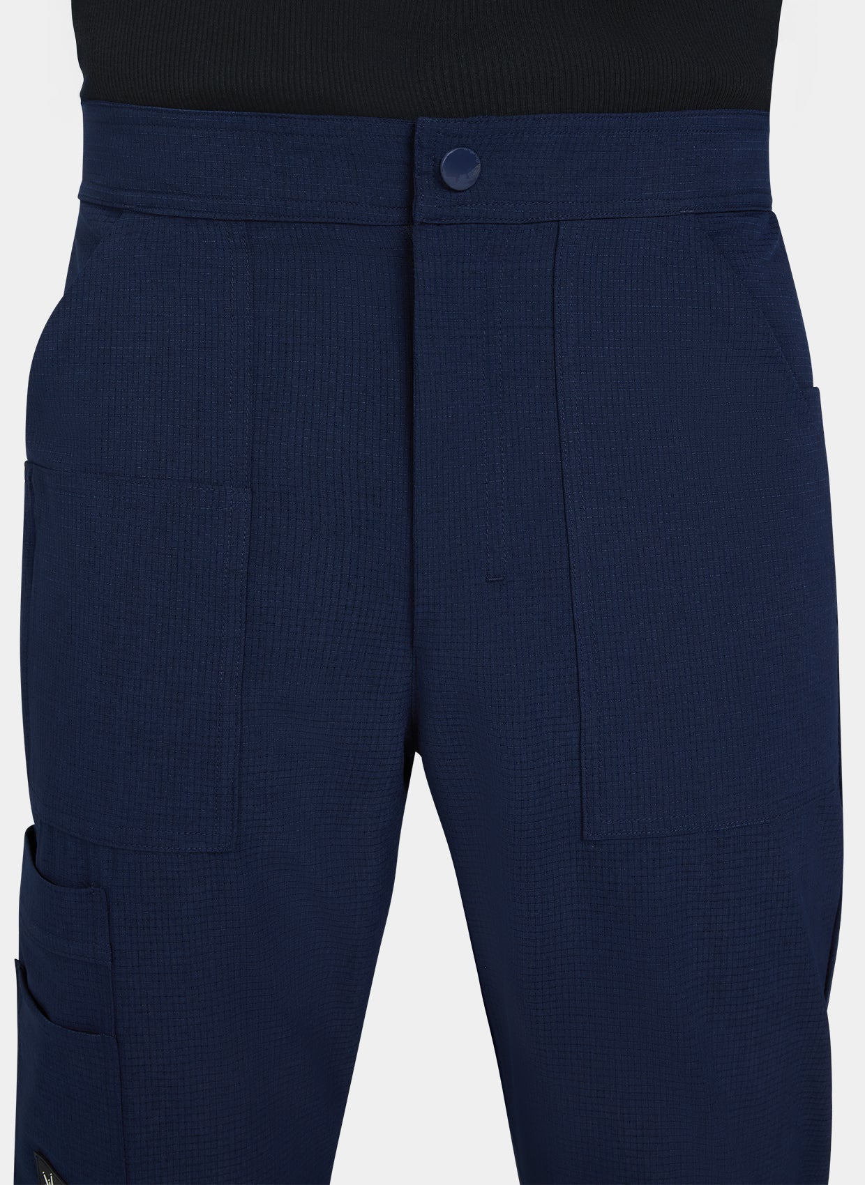 Men's Koi Solis Scrub trousers Navy closeup