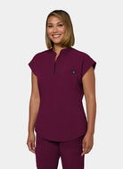 Koi Solis Catrin scrub top wine