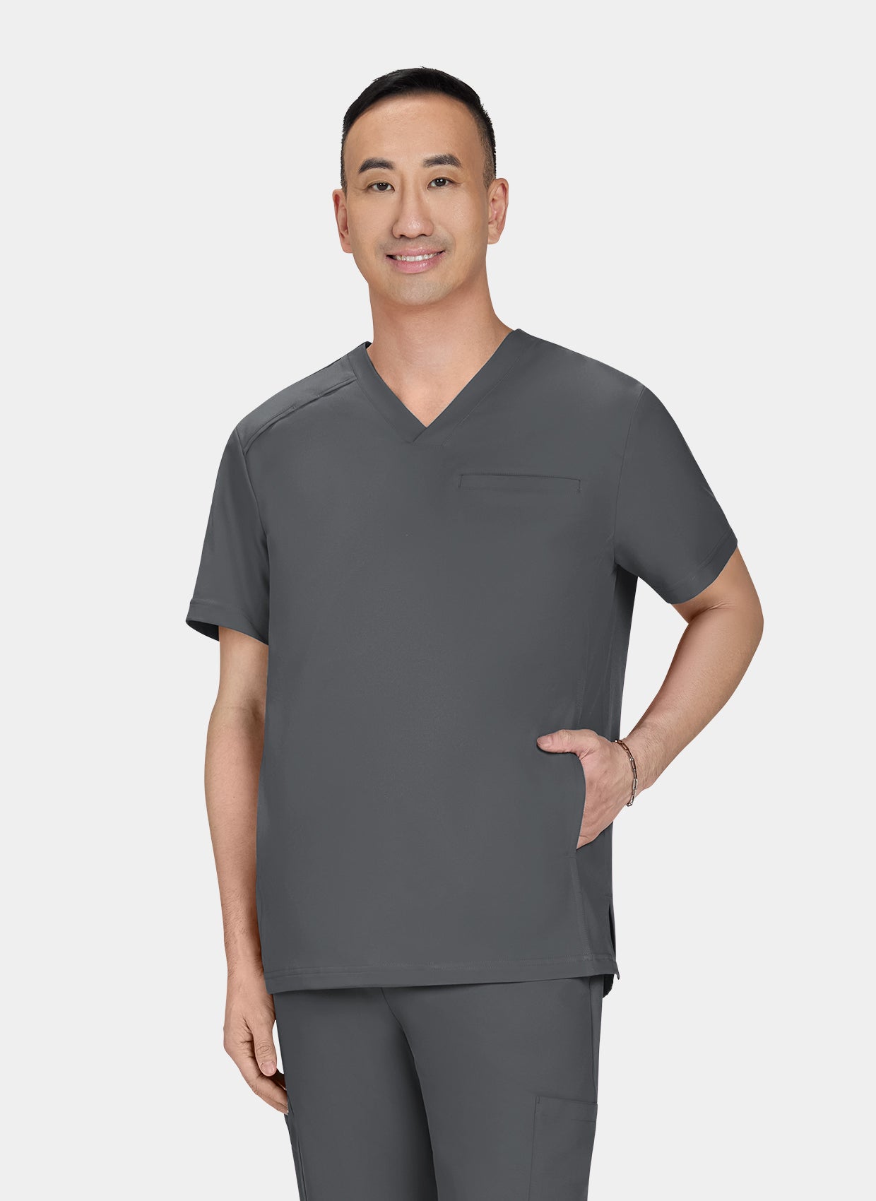 Koi Cureology Stasis Scrub Top - Pewter