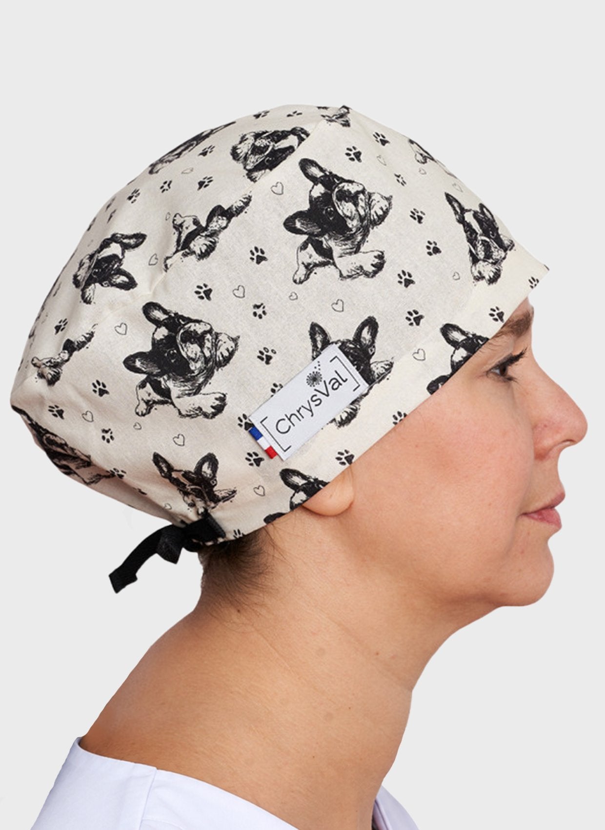 Unisex-ChrysVal-Long-Hair-Scrub-Hat-Bully-dog-1