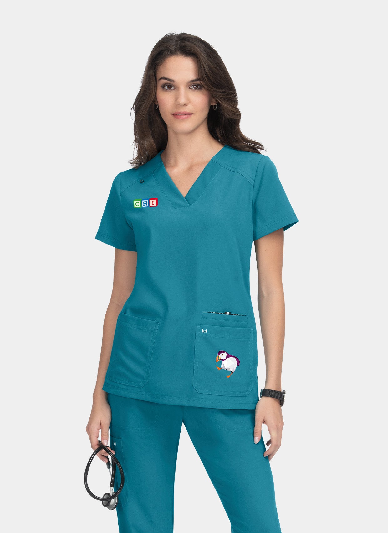 CHI CNM1 - Koi Next Gen Hustle And Heart Scrub Top