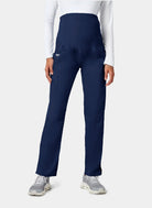 Cherokee WW Revolution Maternity Straight Leg Scrub Trousers WWE155-Navy-Front